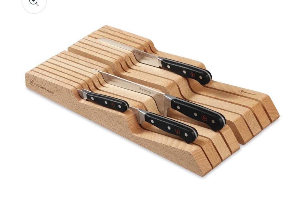 WUSTHOF In Drawer Knife Organizer Holder 14 Knife Slot Storage Wooden Block Tray